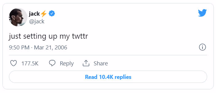 jack first tweet